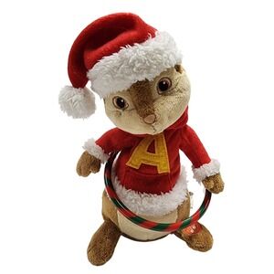 Alvin and The Chipmunks Christmas Singing Hula Hoop Dancing Plush 2011 Works